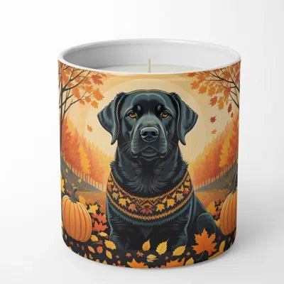 Caroline's Treasures Pumpkin Spice Scented Tumbler Candle With Ceramic Holder In Multi Color