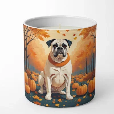 Caroline's Treasures Pumpkin Spice Scented Tumbler Candle With Ceramic Holder In Multi Color