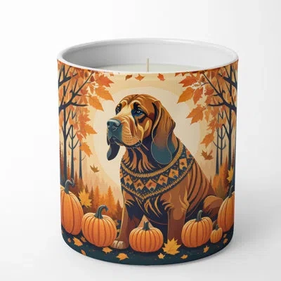 Caroline's Treasures Pumpkin Spice Scented Tumbler Candle With Ceramic Holder In Multi Color