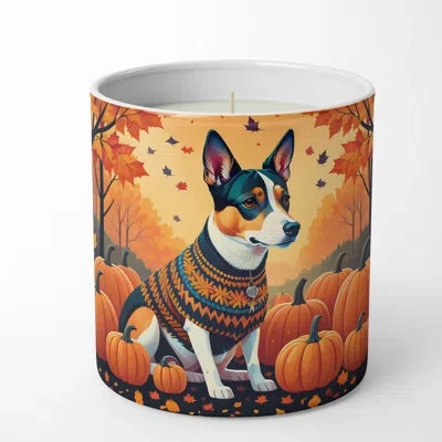 Caroline's Treasures Pumpkin Spice Scented Tumbler Candle With Ceramic Holder In Multi Color
