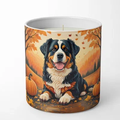 Caroline's Treasures Pumpkin Spice Scented Tumbler Candle With Ceramic Holder In Multi Color