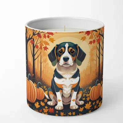 Caroline's Treasures Pumpkin Spice Scented Tumbler Candle With Ceramic Holder In Multi Color