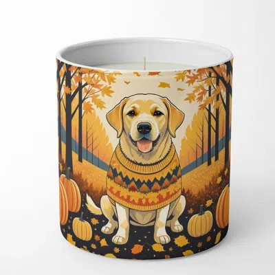 Caroline's Treasures Pumpkin Spice Scented Tumbler Candle With Ceramic Holder In Multi Color;multi Color