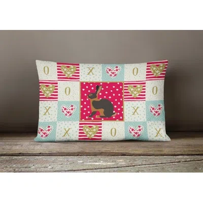 Caroline's Treasures Rabbit Love Outdoor Rectangular Cushion With Filling