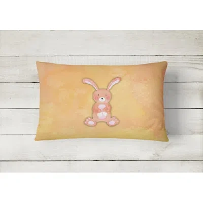Caroline's Treasures Rabbit Watercolor Lumbar Pillow