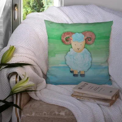 Caroline's Treasures Ram Sheep Watercolor Indoor/outdoor Throw Pillow