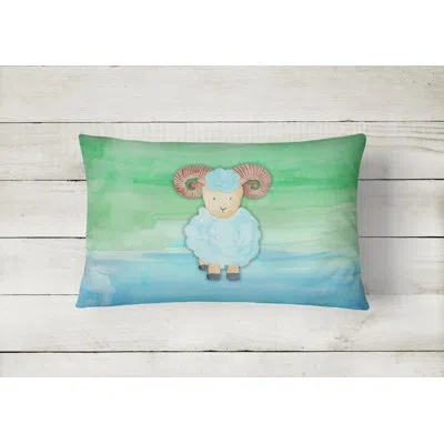 Caroline's Treasures Ram Sheep Watercolor Lumbar Pillow