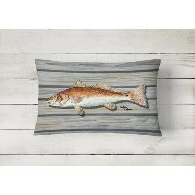 Caroline's Treasures Red Fish Indoor/outdoor Throw Pillow