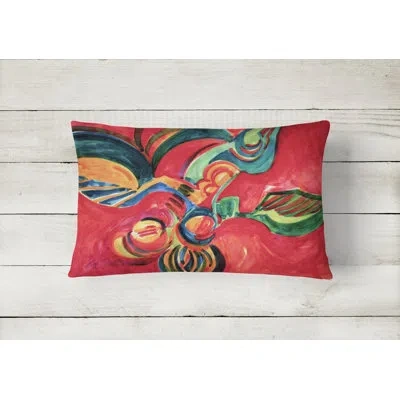 Caroline's Treasures Red Flowers And Berries Indoor/outdoor Throw Pillow