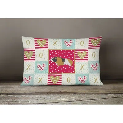Caroline's Treasures Rex Guinea Pig Love Outdoor Rectangular Cushion With Filling