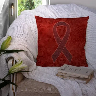 Caroline's Treasures Ribbon For Multiple Myeloma Cancer Awareness Outdoor Square Pillow Cover And Insert