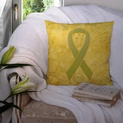Caroline's Treasures Ribbon For Sarcoma, Bone Or Bladder Cancer Awareness Outdoor Square Pillow Cover & Insert