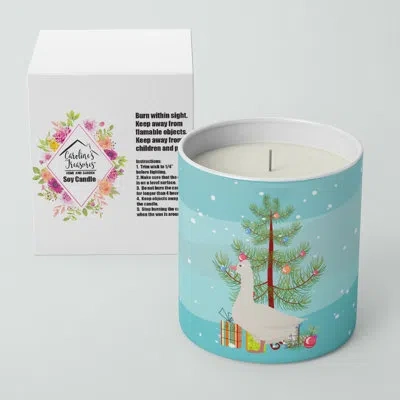 Caroline's Treasures Roman Goose Christmas 10 oz Decorative Soy Candle In Blue;green