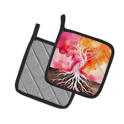 Caroline's Treasures Rooted In Lesbian Pride Pair Of Pot Holders In Multi
