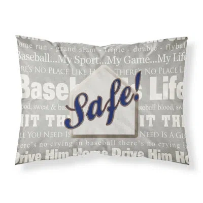 Caroline's Treasures Safe At Home Moisture Wicking Pillowcase In Gray