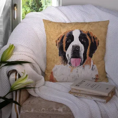 Caroline's Treasures Saint Bernard Indoor/outdoor Throw Pillow