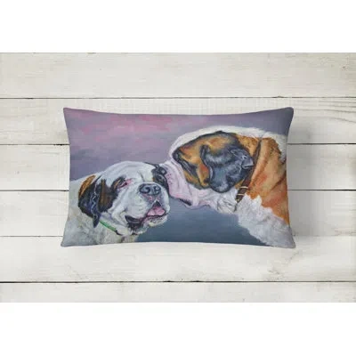 Caroline's Treasures Saint Bernard Whisperer Fabric Indoor/outdoor Throw Pillow