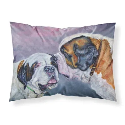 Caroline's Treasures Saint Bernard Whisperer Pillowcase In Gray