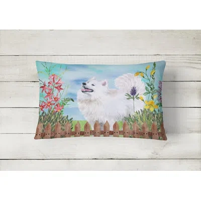 Caroline's Treasures Samoyed Spring Indoor/outdoor Throw Pillow