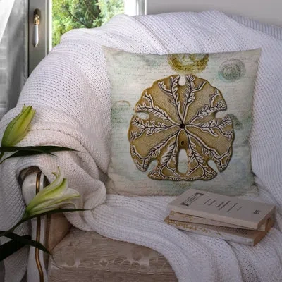 Caroline's Treasures Sand Dollar Coastal Indoor/outdoor Throw Pillow
