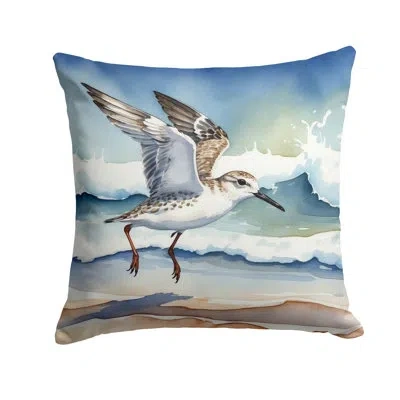Caroline's Treasures Sanderling Racing The Tide Throw Pillow In Multicolor