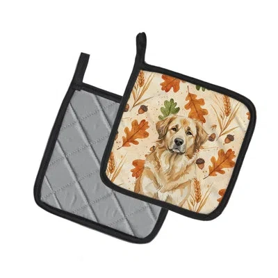 Caroline's Treasures Sandy Leonberger Heirloom Fall Pair Of Pot Holders In Multicolor