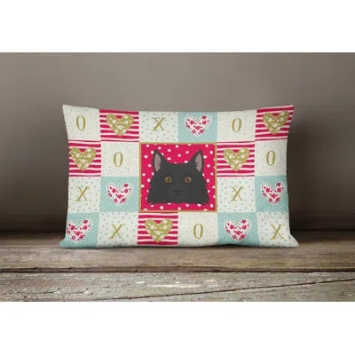 Caroline's Treasures Schipperke Love Outdoor Rectangular Cushion With Filling