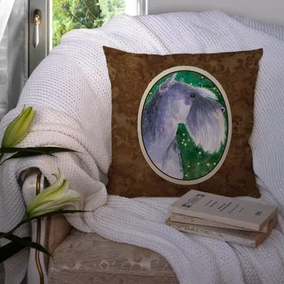 Caroline's Treasures Schnauzer Graphic Print Square Indoor/outdoor Throw Pillow