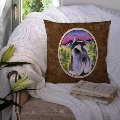 Caroline's Treasures Schnauzer Schnauzer Graphic Print Indoor/outdoor Throw Pillow