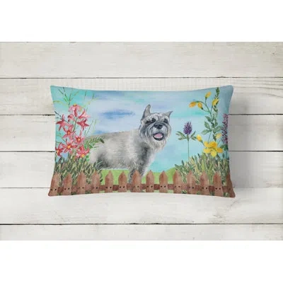 Caroline's Treasures Schnauzer Spring Indoor/outdoor Throw Pillow
