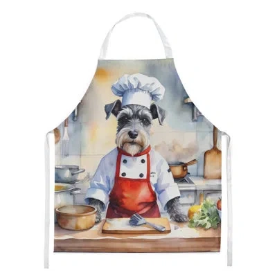Caroline's Treasures Schnauzer The Chef Apron In Multicolor