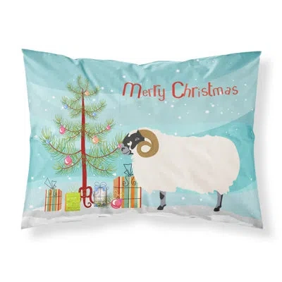 Caroline's Treasures Scottish Blackface Sheep Christmas Pillowcase In Blue