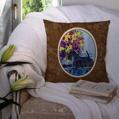 Caroline's Treasures Scottish Terrier Graphic Print Indoor/outdoor Throw Pillow