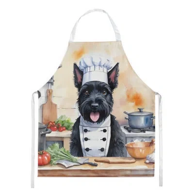 Caroline's Treasures Scottish Terrier The Chef Apron In Multicolor