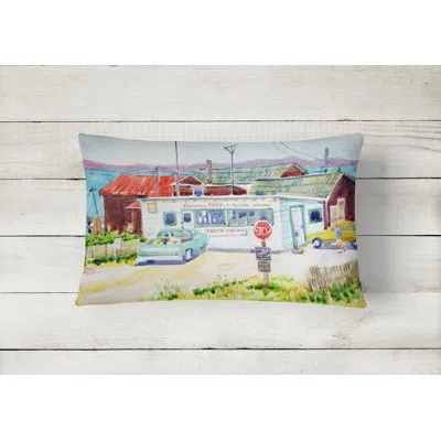 Caroline's Treasures Seafood Shack For Fresh Shrimp Indoor/outdoor Throw Pillow
