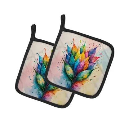 Caroline's Treasures Seeds Of Equality Pride Pair Of Pot Holders In Multi