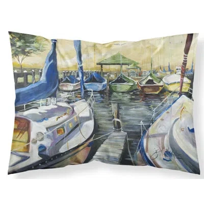 Caroline's Treasures Seven Boats Pillowcase In Multicolor