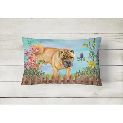 Caroline's Treasures Shar Pei Spring Indoor/outdoor Throw Pillow