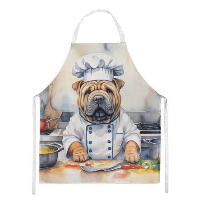 Caroline's Treasures Shar Pei The Chef Apron In Multicolor