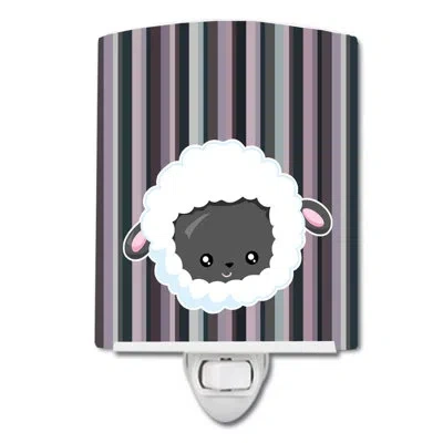 Caroline's Treasures Sheep Lamb Face Ceramic Night Light In Gray