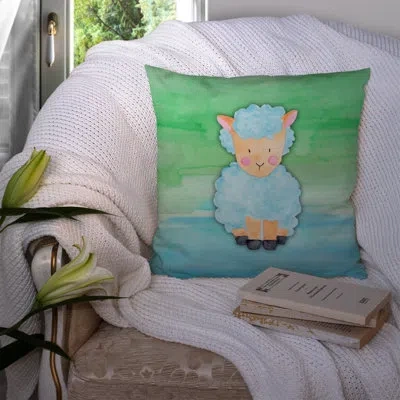 Caroline's Treasures Sheep Lamb Watercolor Indoor/outdoor Throw Pillow