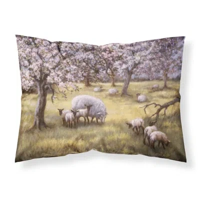 Caroline's Treasures Sheep Pillowcase In Ivory