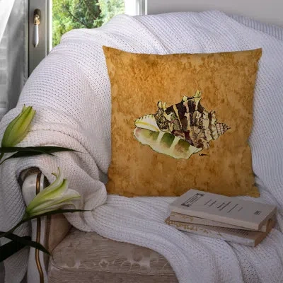 Caroline's Treasures Shells Beige Indoor/outdoor Throw Pillow