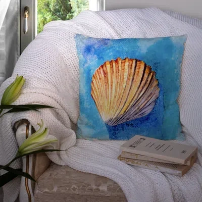 Caroline's Treasures Shells Blue/brown Indoor/outdoor Throw Pillow