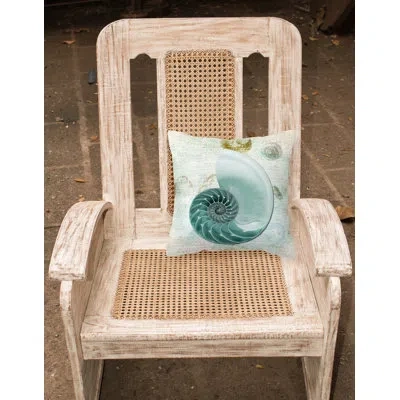 Caroline's Treasures Shells Green Indoor/outdoor Throw Pillow
