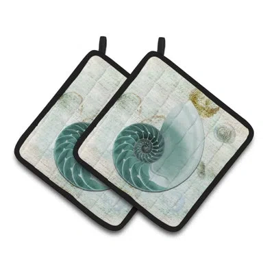 Caroline's Treasures Shells Potholder In Blue