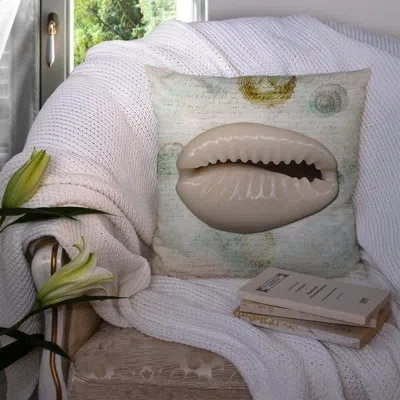 Caroline's Treasures Shells White Indoor/outdoor Throw Pillow