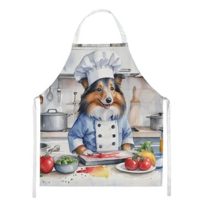 Caroline's Treasures Sheltie The Chef Apron In Multicolor