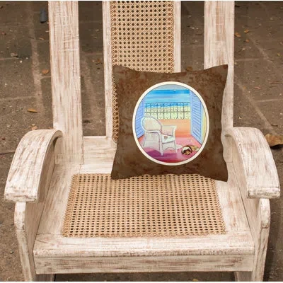 Caroline's Treasures Sheltie Waiting On Mom 14" Throw Pillow