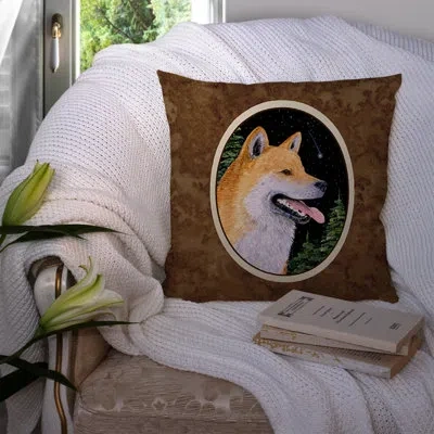 Caroline's Treasures Shiba Inu Indoor/outdoor Throw Pillow